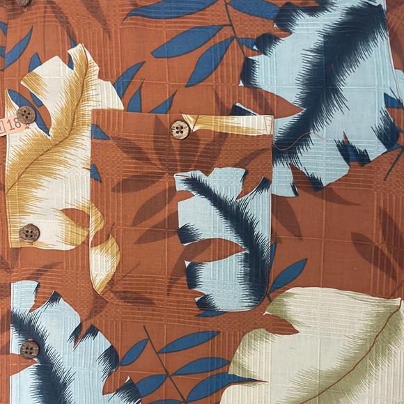 Banana Cabana top Hawaiian shirt button down 100% silk - Picture 3 of 6